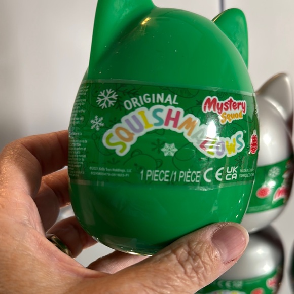 Squishmallows Mystery Capsules - Green, Silver, Red. Set of 3. - Picture 2 of 3